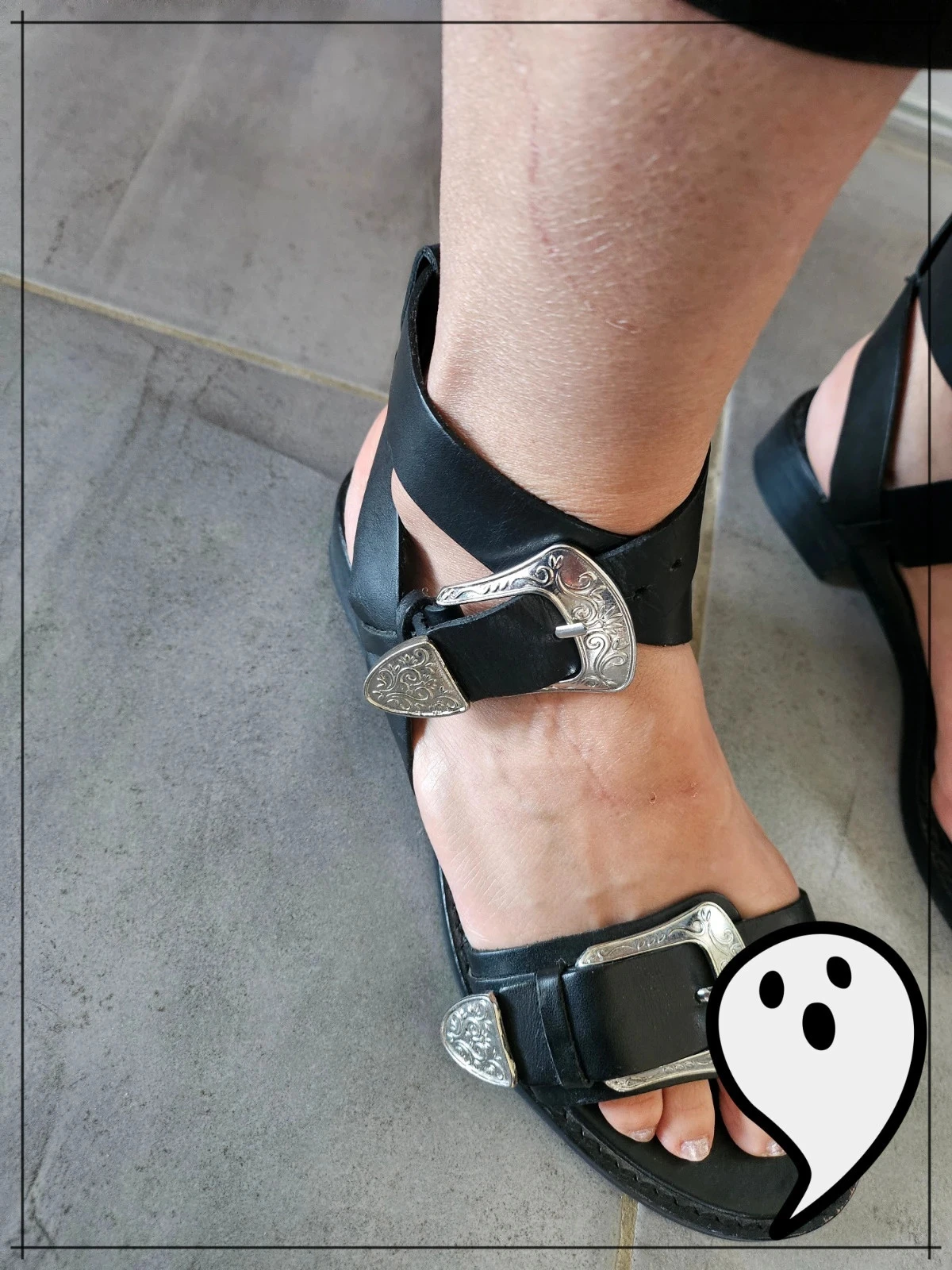 Black Zara leather western sandals – Size 38 – photo 6
